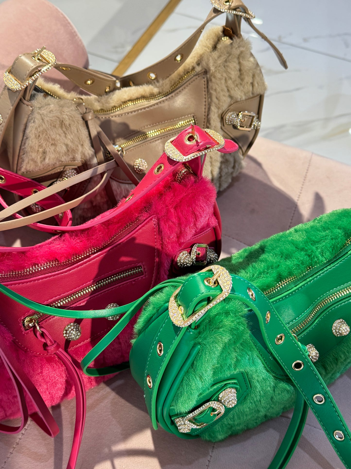 Sac Dupe format demi lune vert