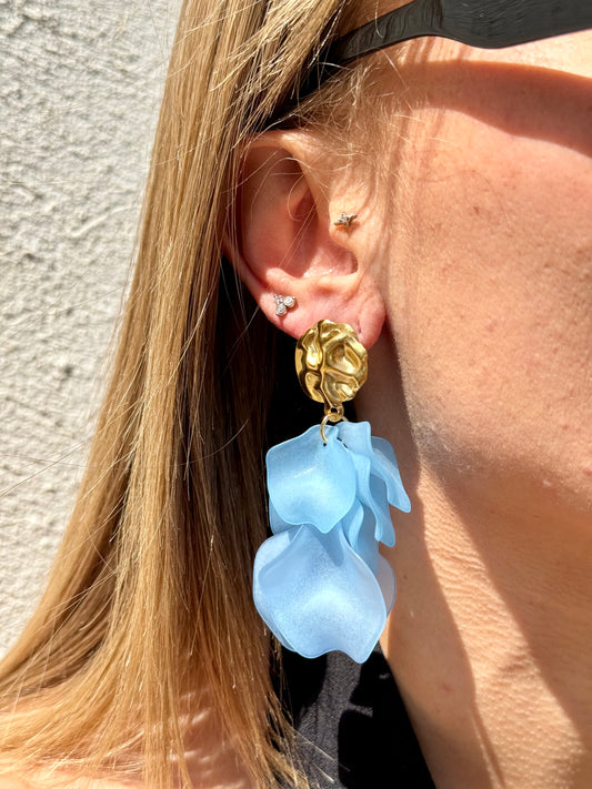 Boucles d’oreilles fleurs en résine ( disponibles en 9 coloris)