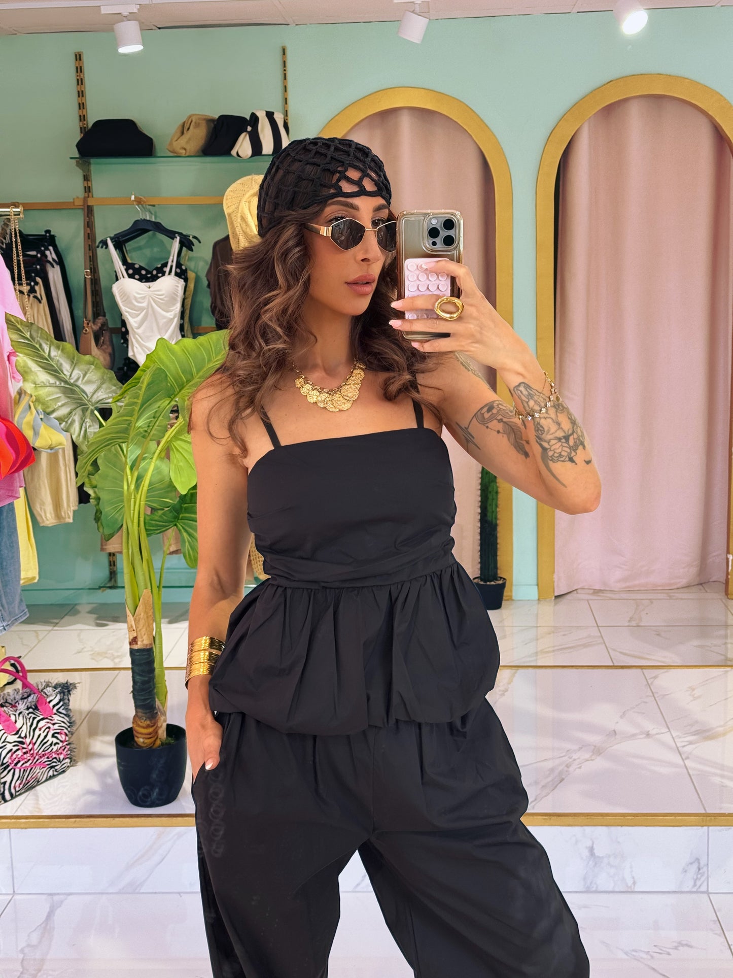 Bonnet filet noir basique