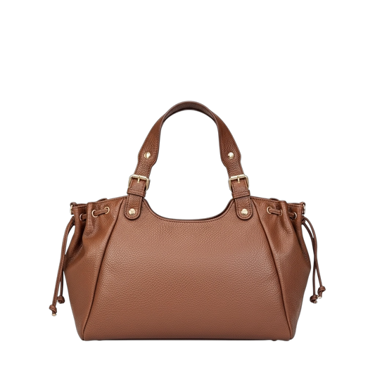 Sac bowling en simili grainé – Grand format – Style intemporel- marron