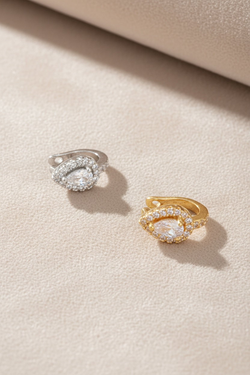 Bague d’oreille / faux piercing strass Diamond