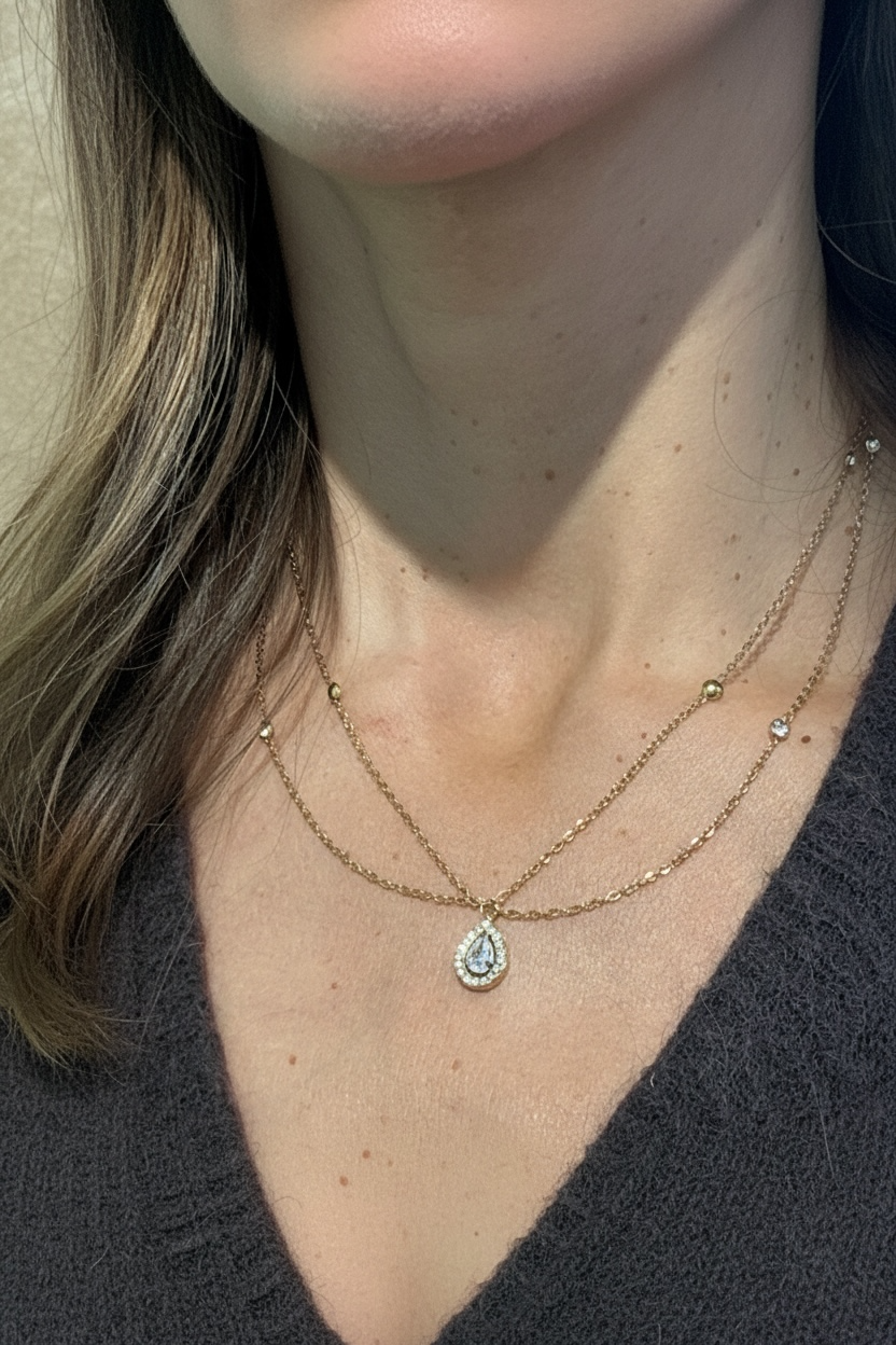 Collier double rang Amara