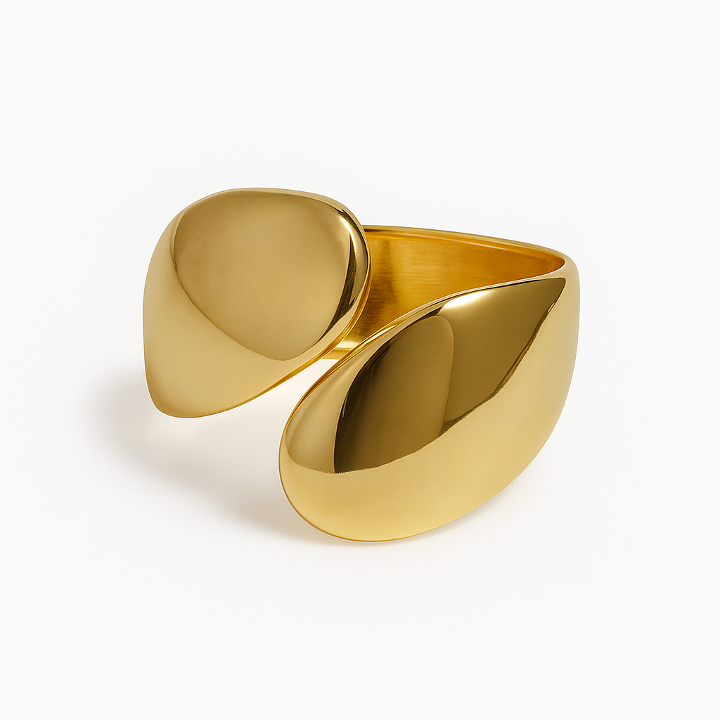 Manchette double goutte coloris or