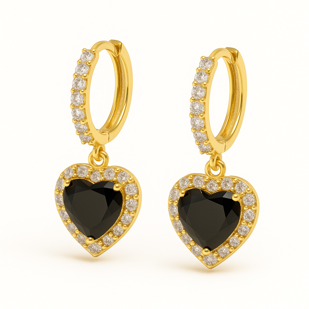 Bo gamme spacy cœur strass noir