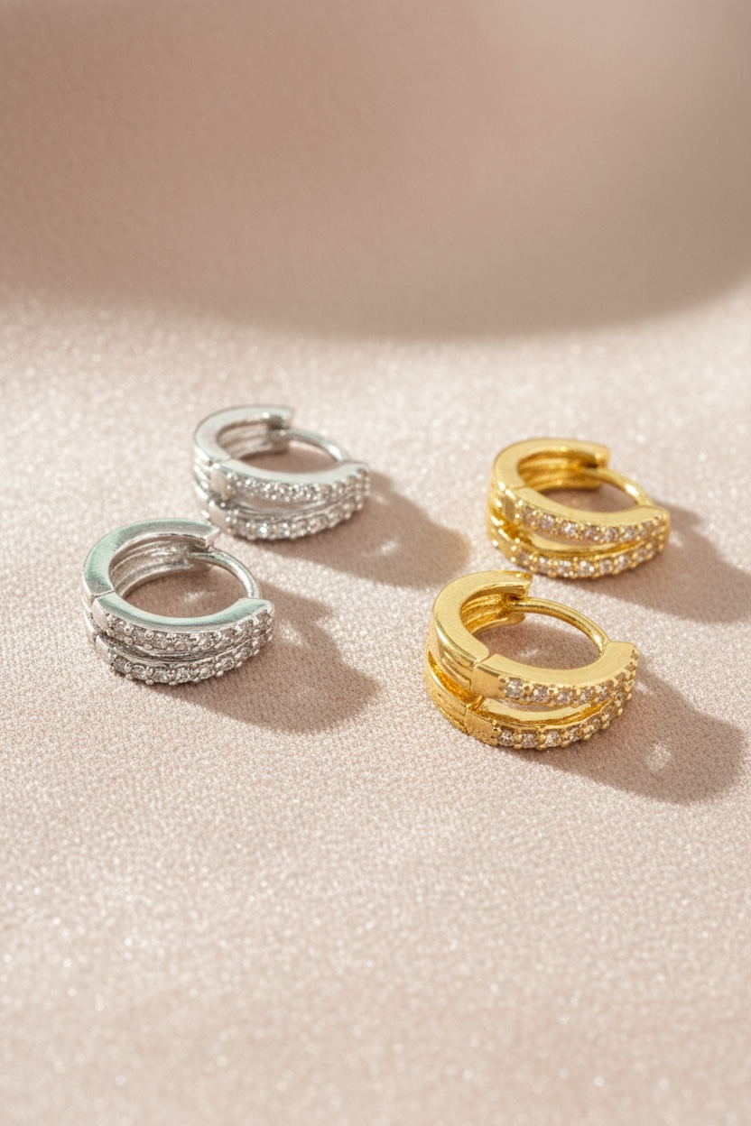 Boucles d’oreilles spacy double