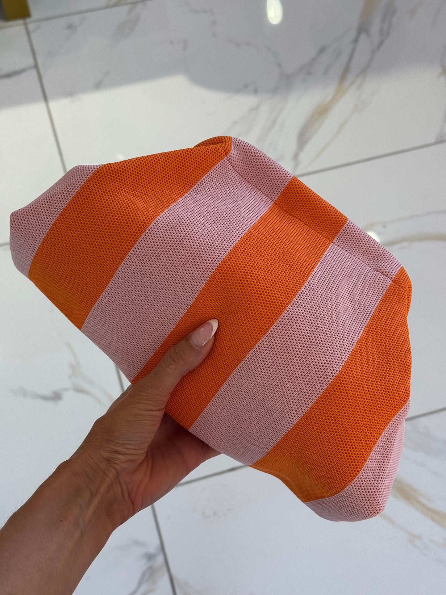 Pochette orange & rose