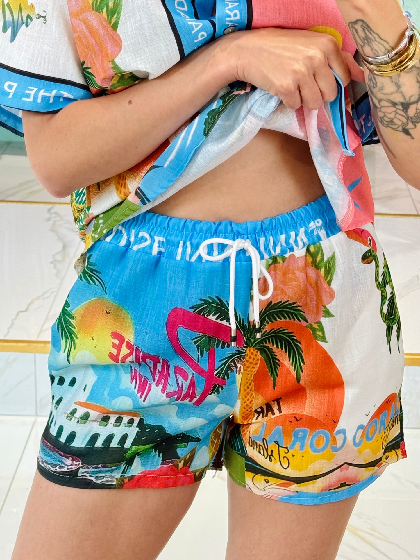 Ensemble chemise & short paradise