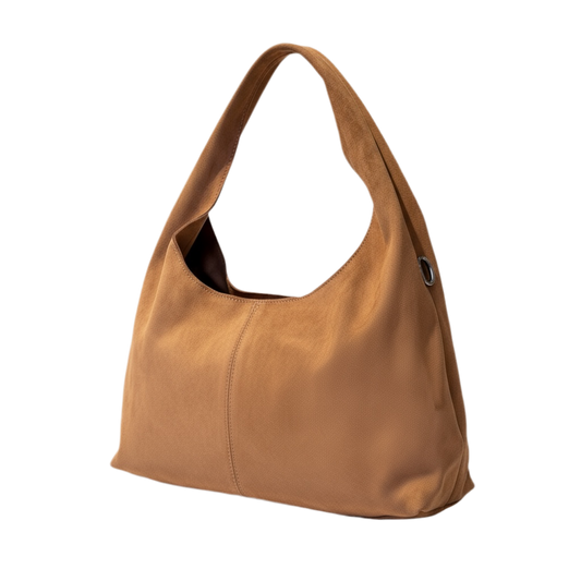 Sac besace façon nubuck Camel