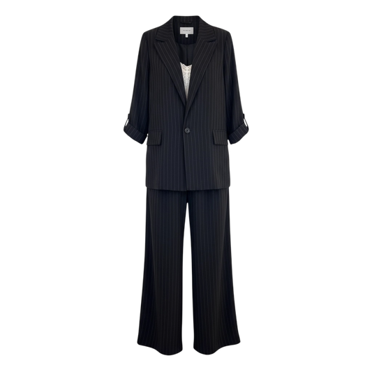 Ensemble tailleur fluide – Veste & pantalon noir