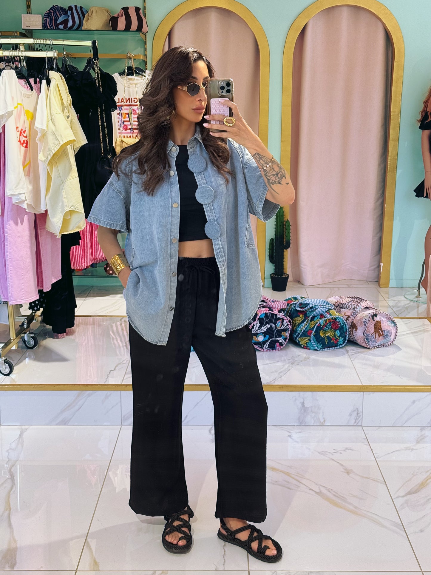 Pantalon fluide italien – noir