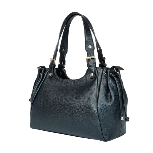Sac bowling en simili grainé – Grand format – Style intemporel- Noir