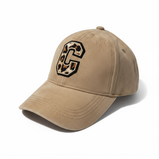 Casquette nubuck C léopard beige