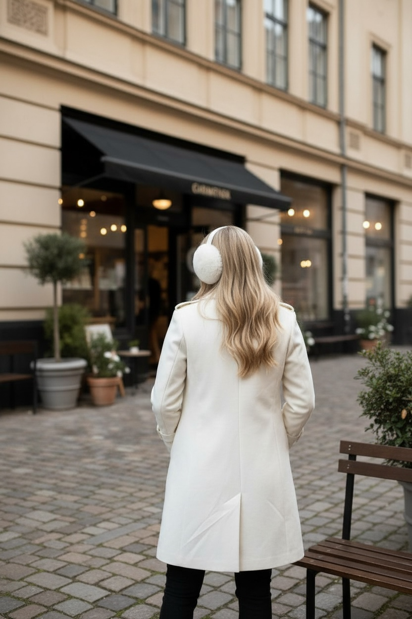 Cache-oreilles confortables et élégants blanc