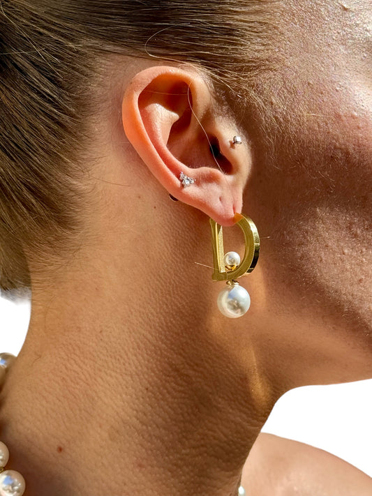 Boucles d’oreilles D perle