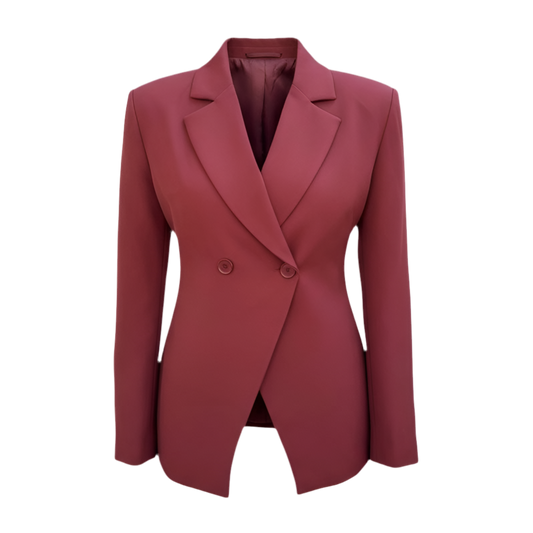 Veste tailleur signature cintrée brique