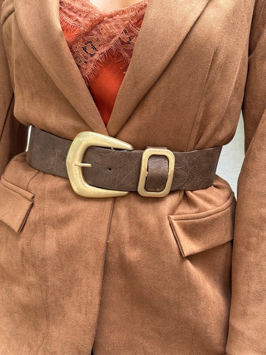 Ceinture grosse boucle or