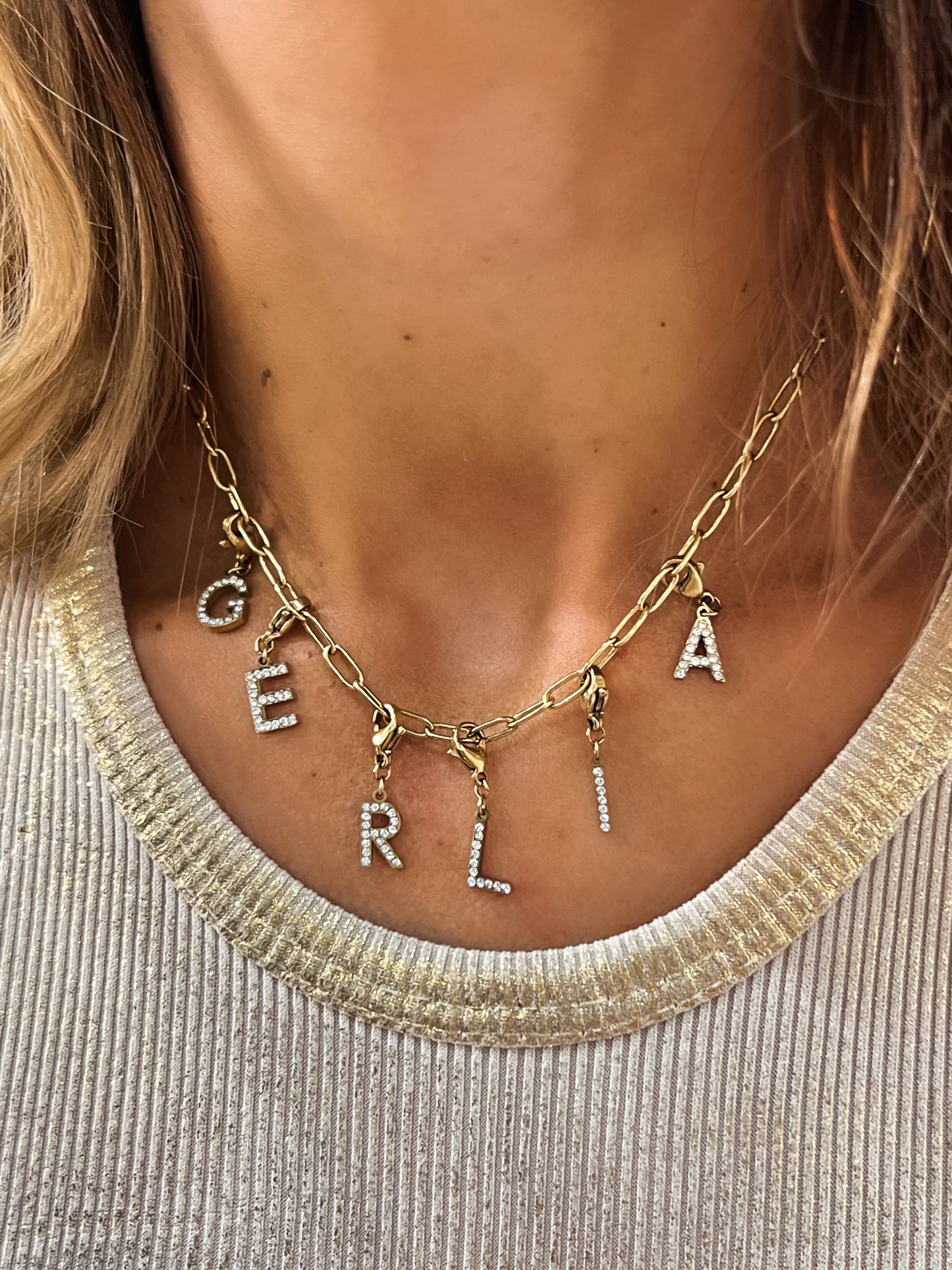 Collier lettres personnalisable