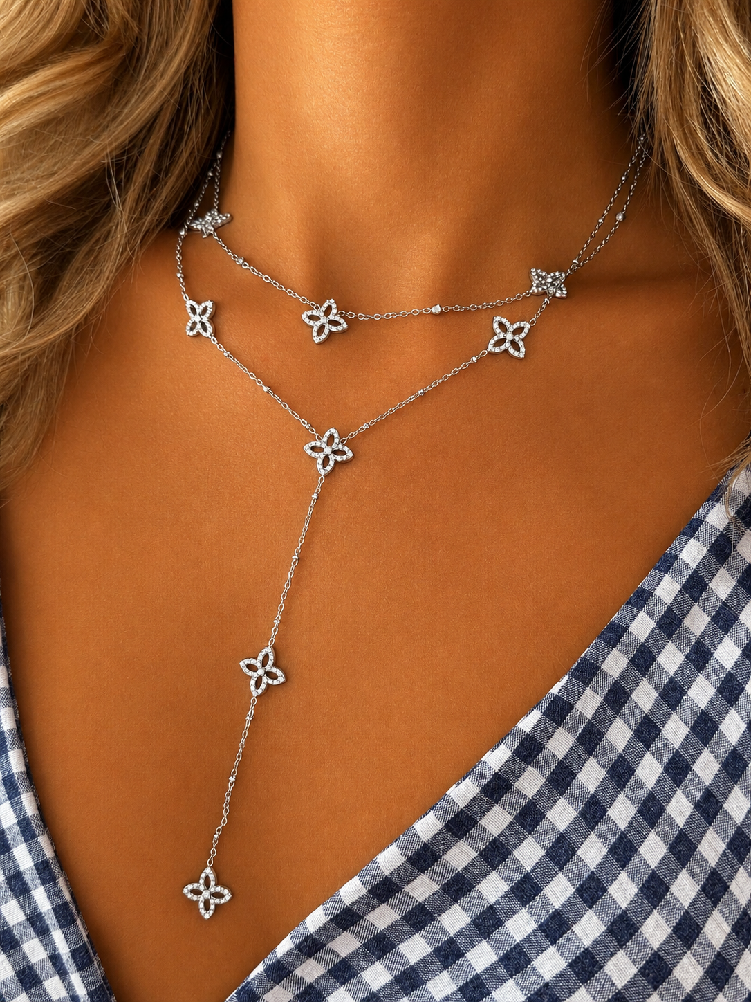 Collier trèfle à 4 feuilles simple