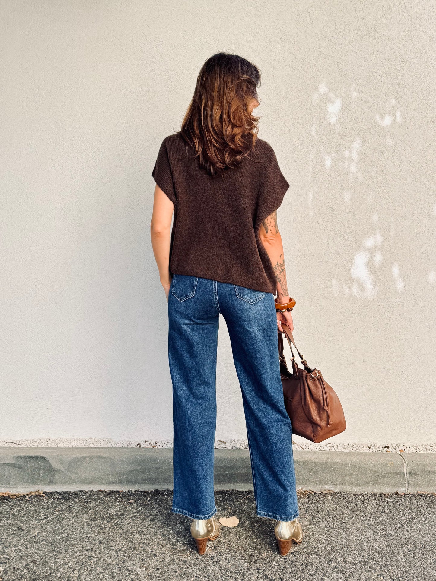 Jean Loose Femme – Coupe Confort – Couleur Denim Brut
