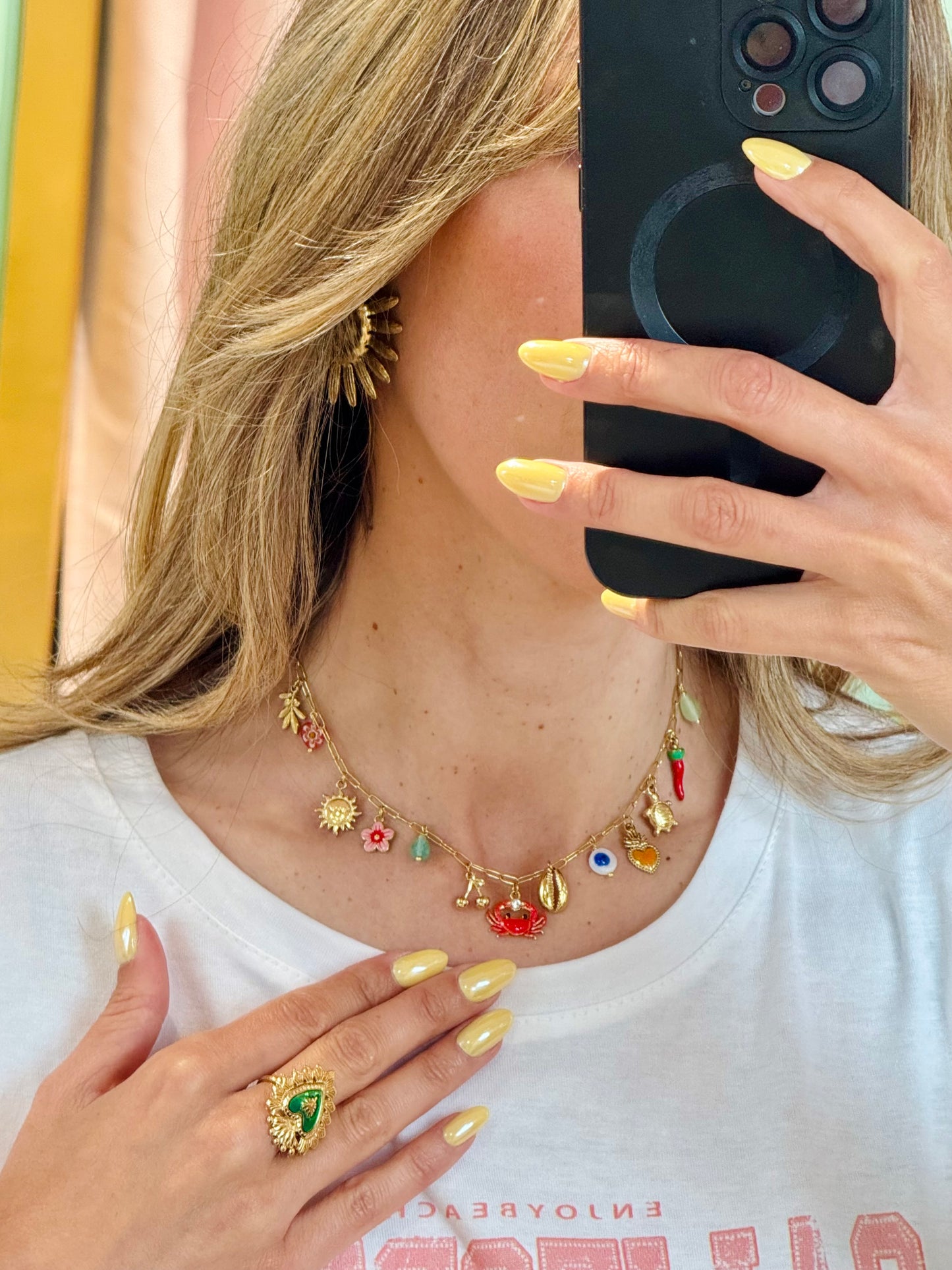 Collier charms crabe