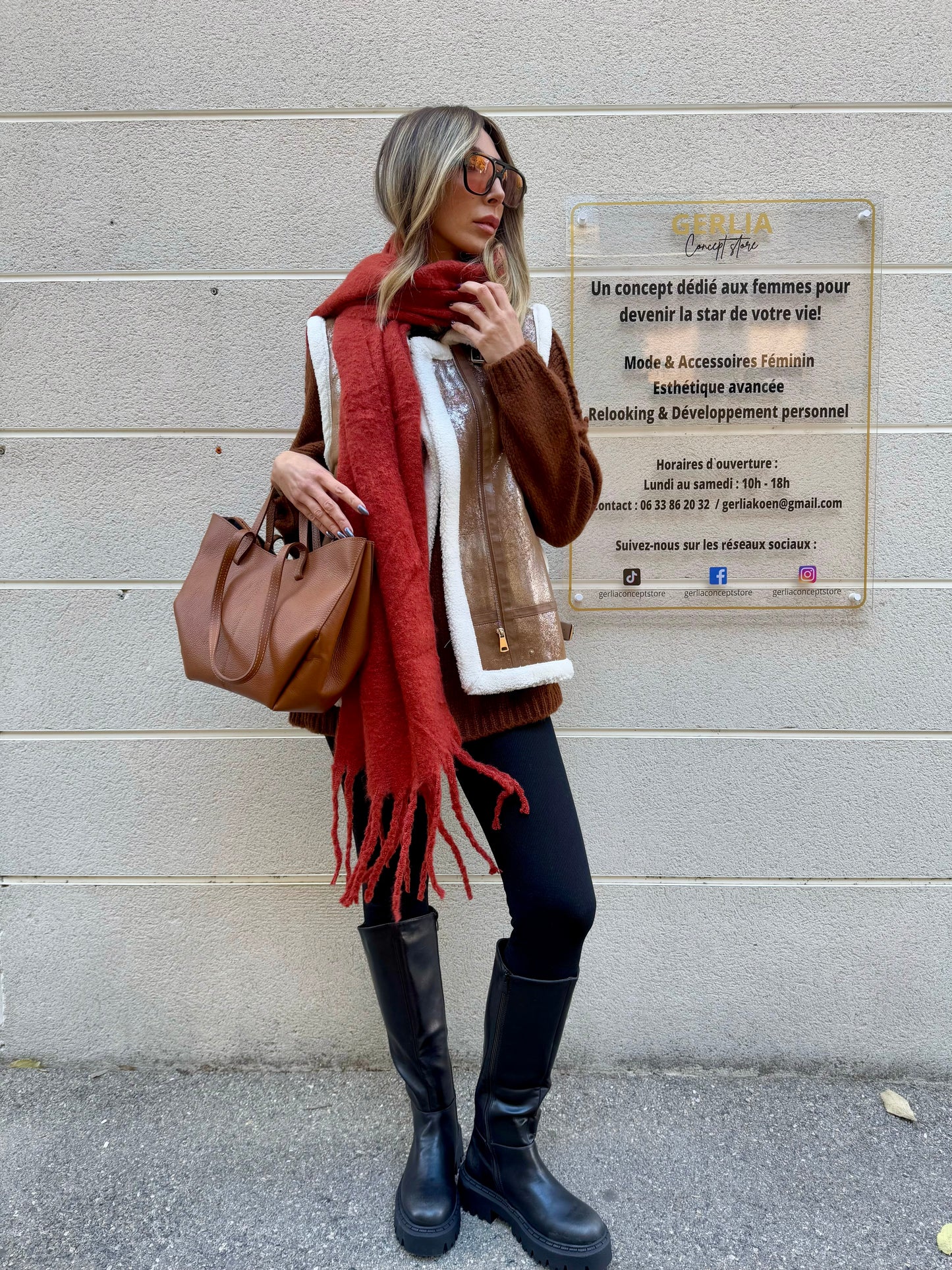 Sac Dupe En Cuir Grainé - Camel