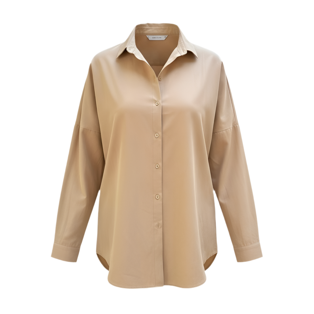Chemise en coton beige