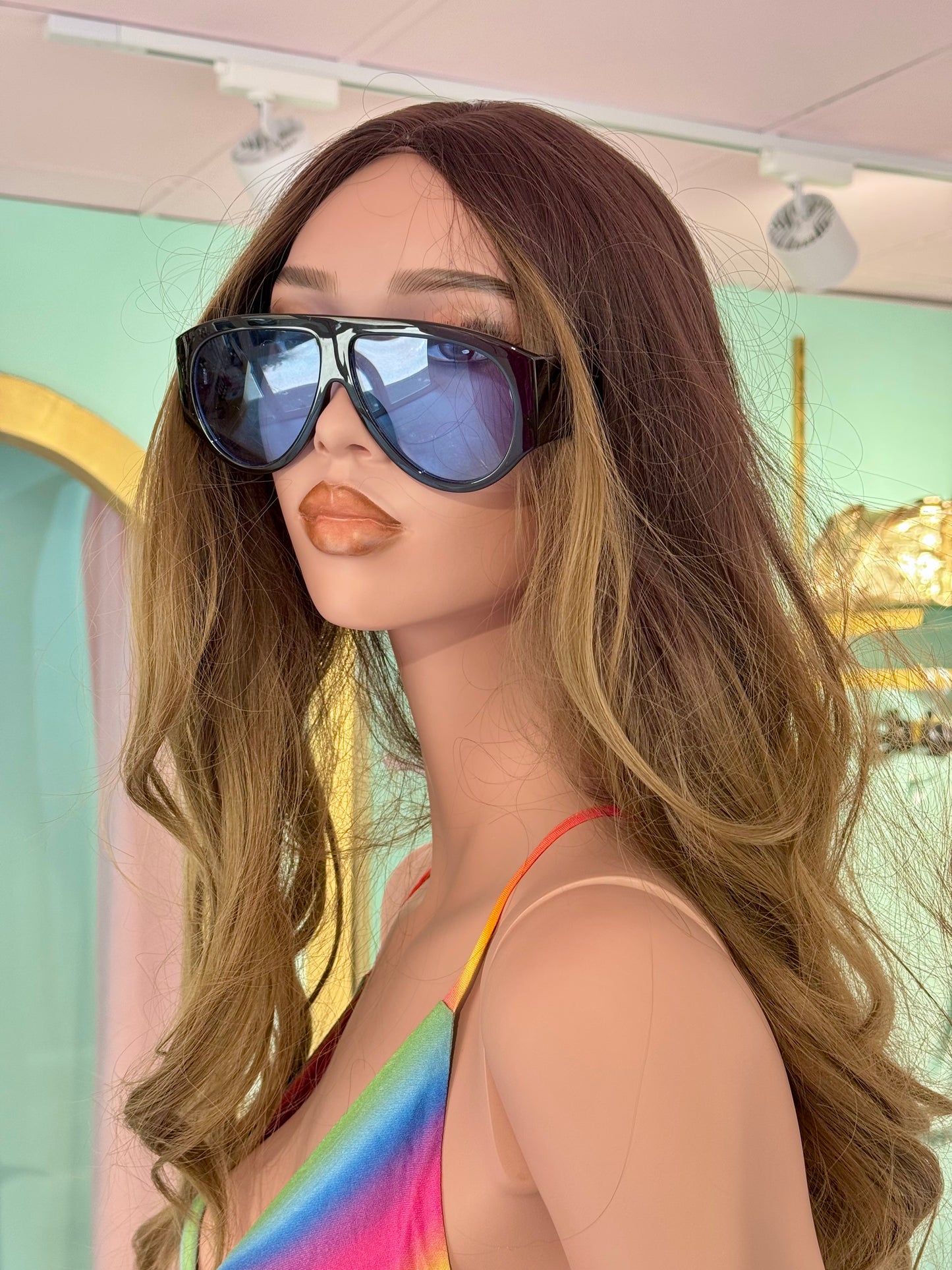 Lunette Isa noire verre bleu