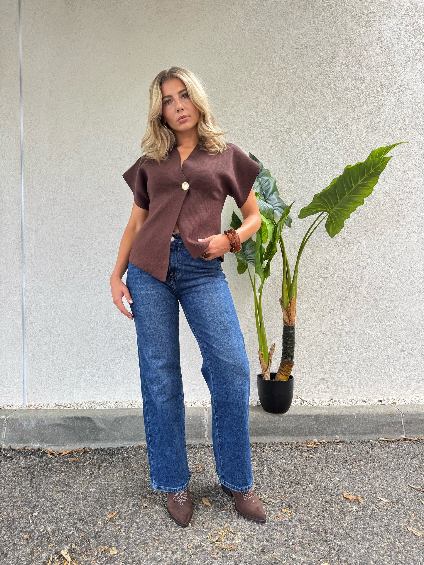 Jean Loose Femme – Coupe Confort – Couleur Denim Brut
