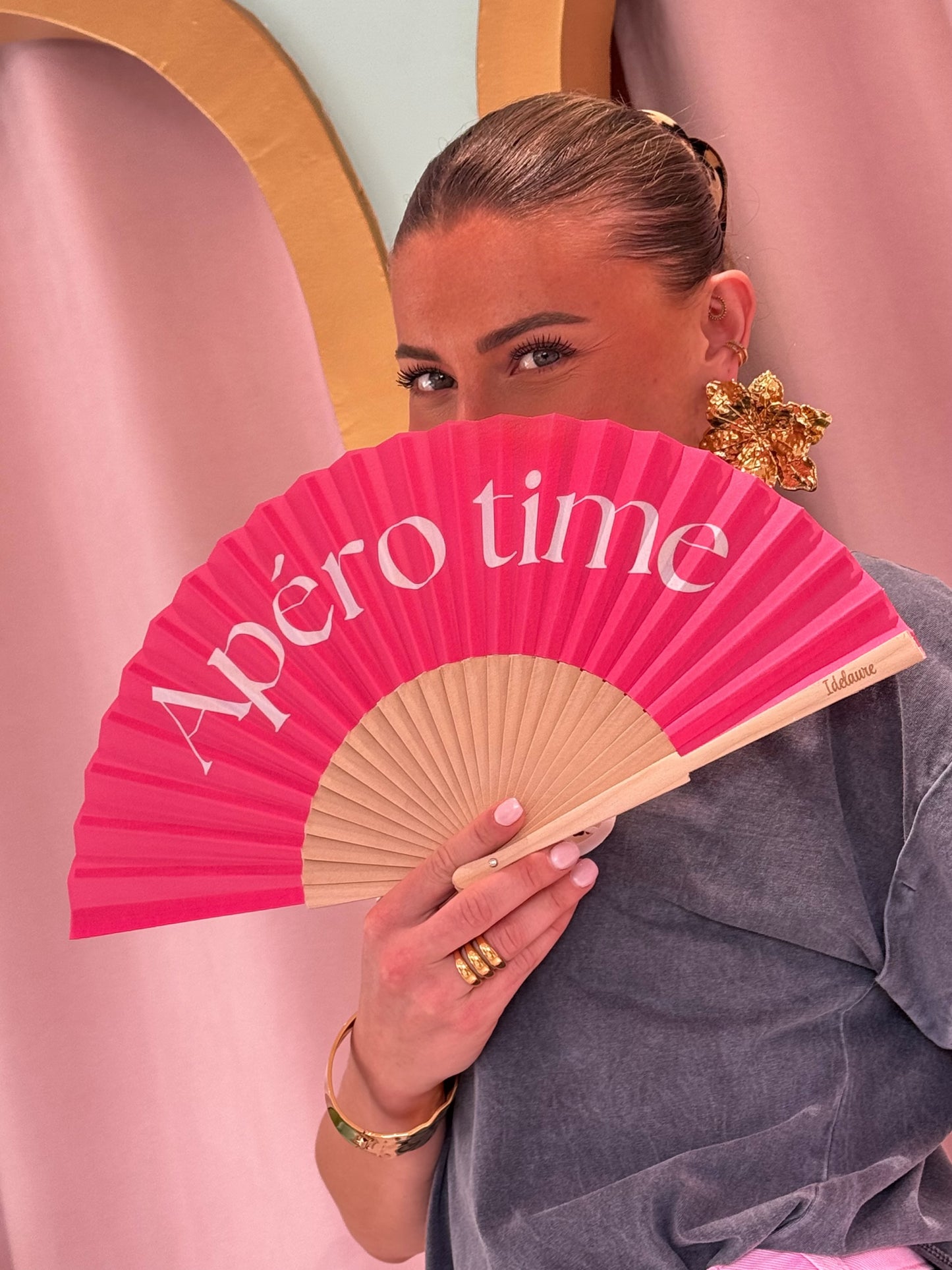 Éventail en bois -apéro Time