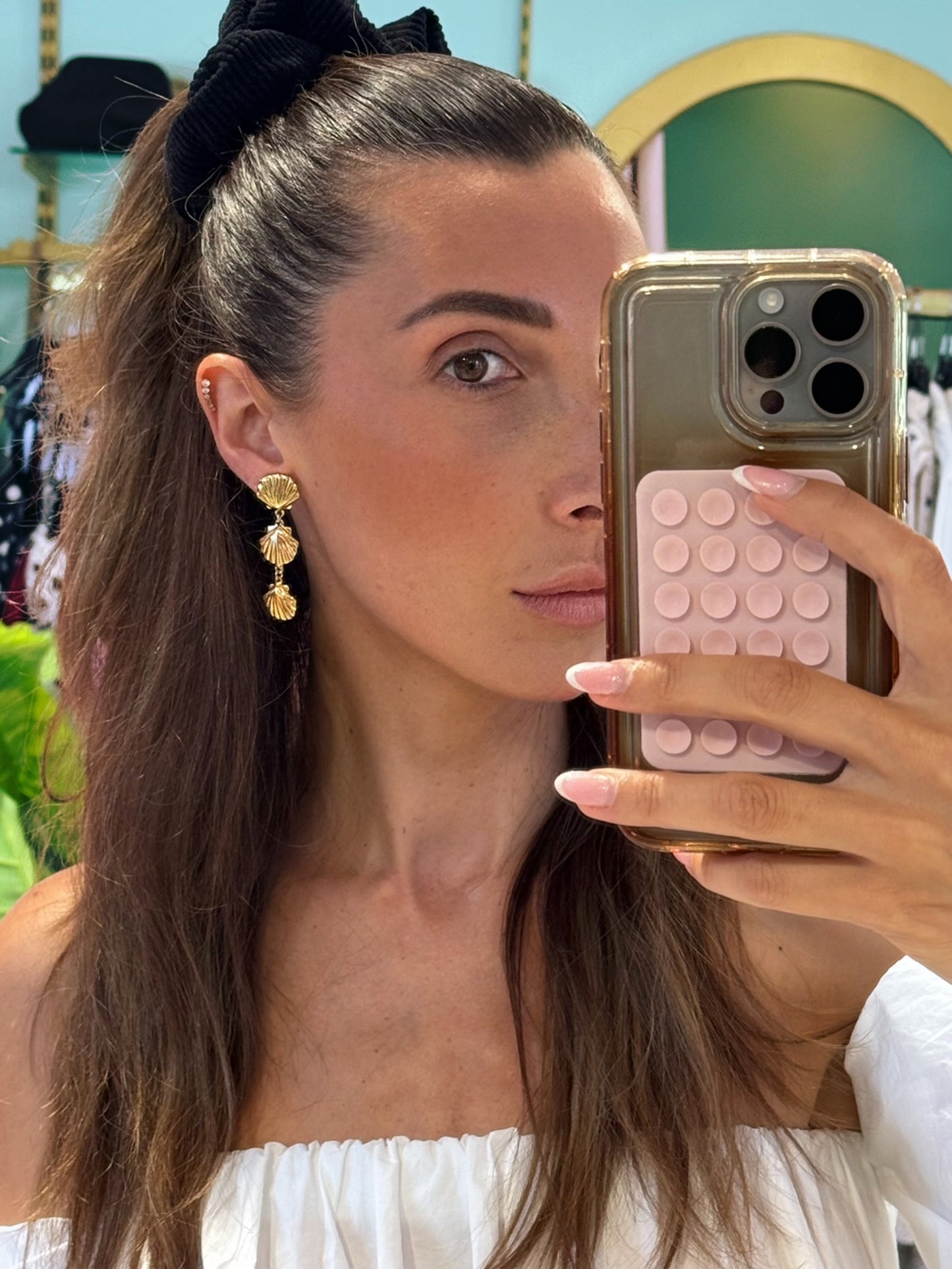 Boucles d’oreilles cascade de coquillages