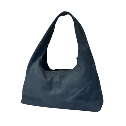 Sac besace façon nubuck noir