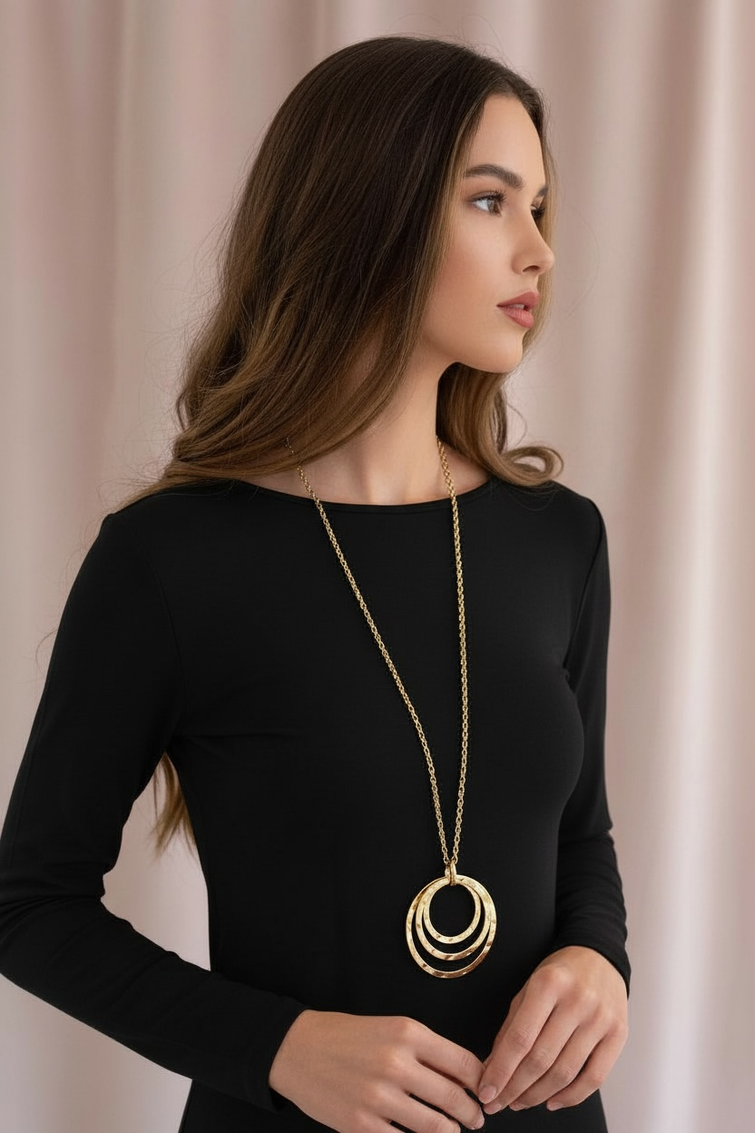 Sautoir long avec boucles