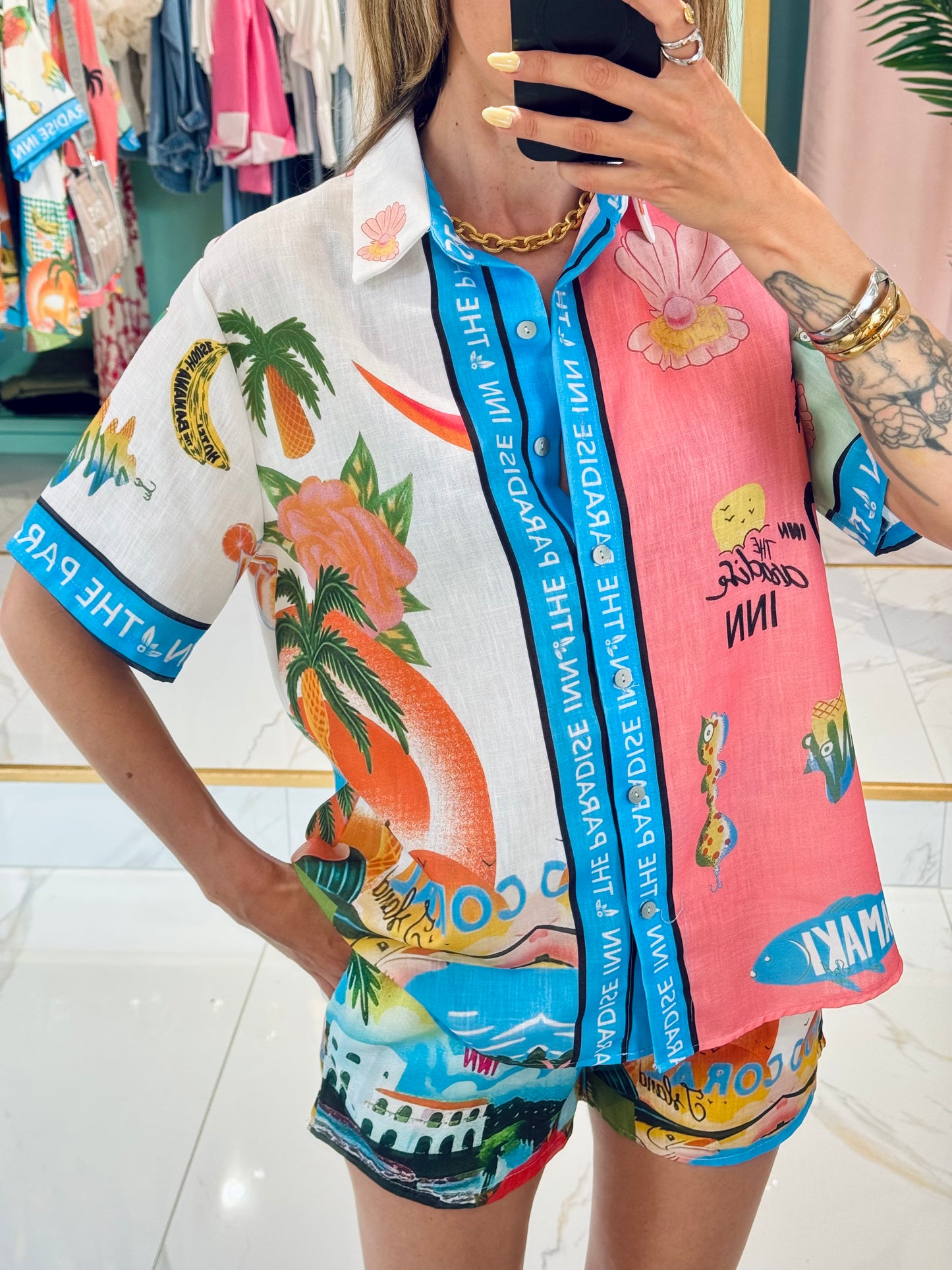 Ensemble chemise & short paradise