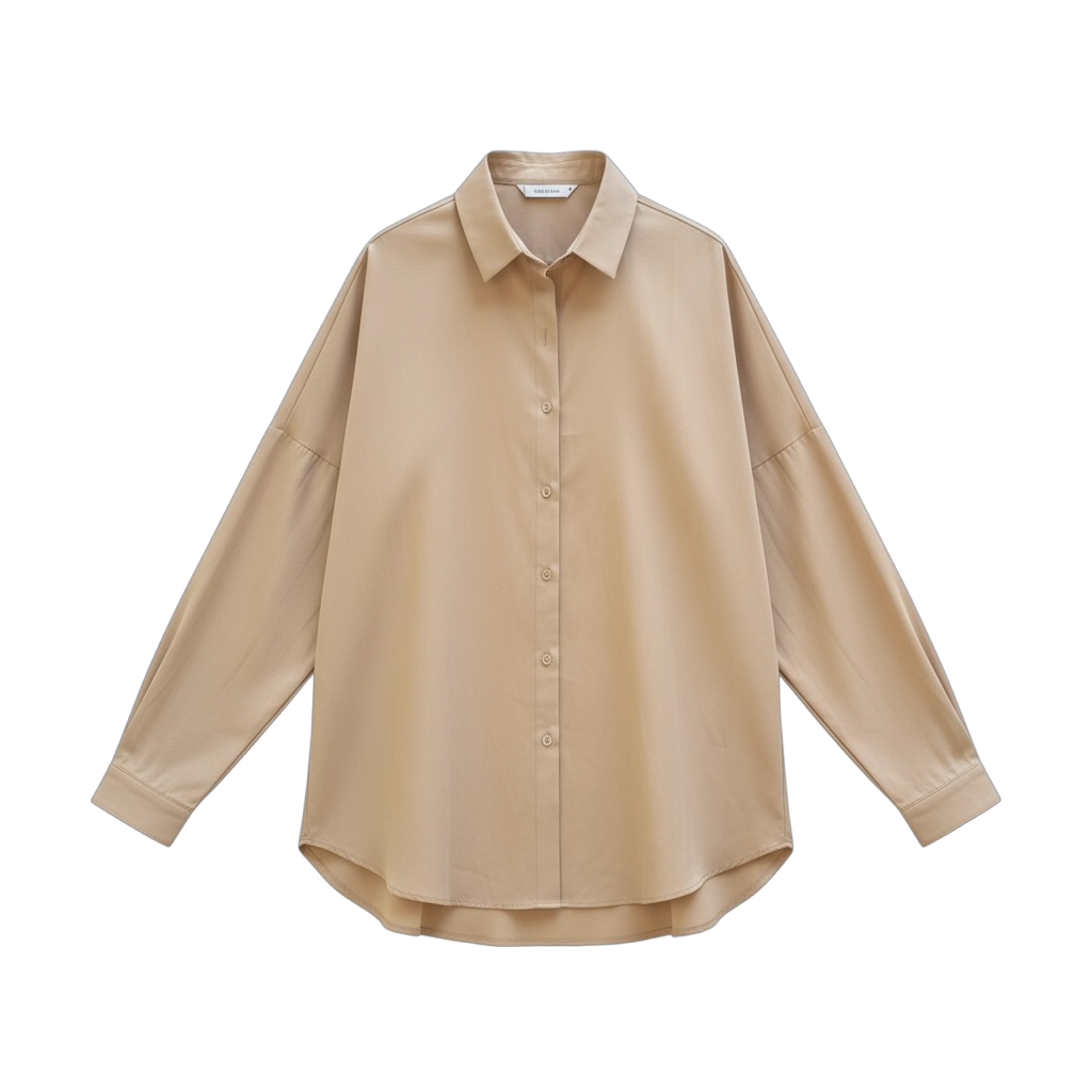 Chemise en coton beige