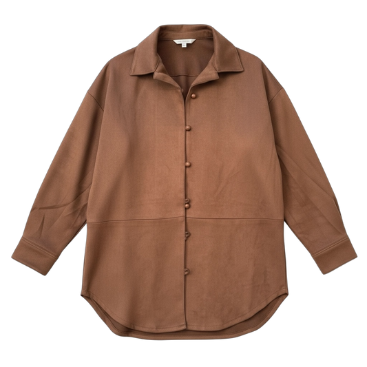 Sur chemise façon daim chocolat