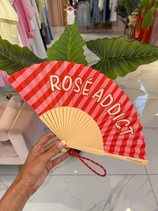 Éventail en bois Mila and stories - rosé addict