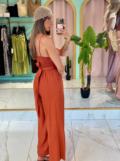 Combi Pantalon magique - terracota