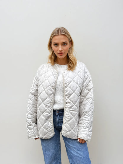 Veste matelassée boutonnable beige