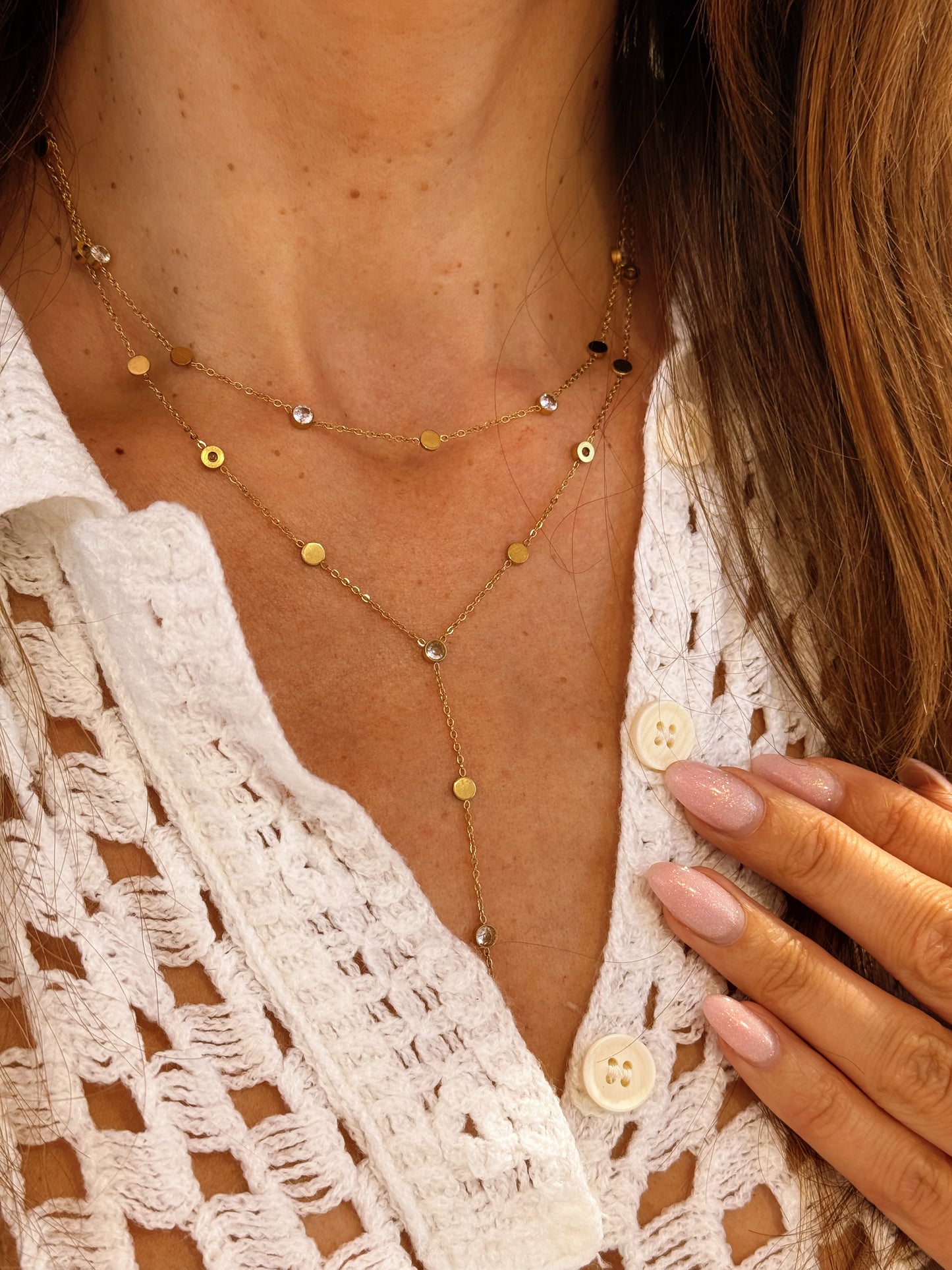 Collier strass simple