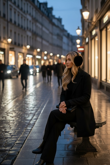 Cache-oreilles confortables et élégants noir