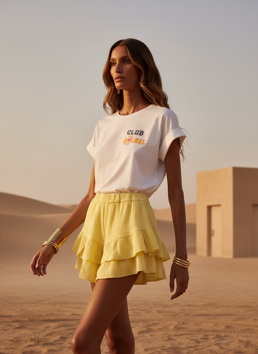 T-shirt club soleil blanc