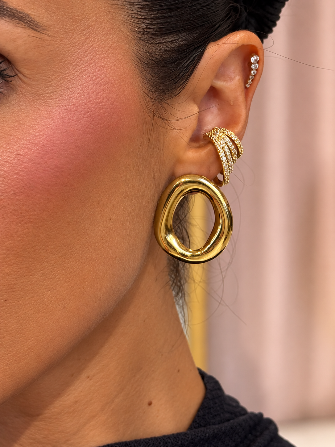 Bague d’oreille divine multi- strass