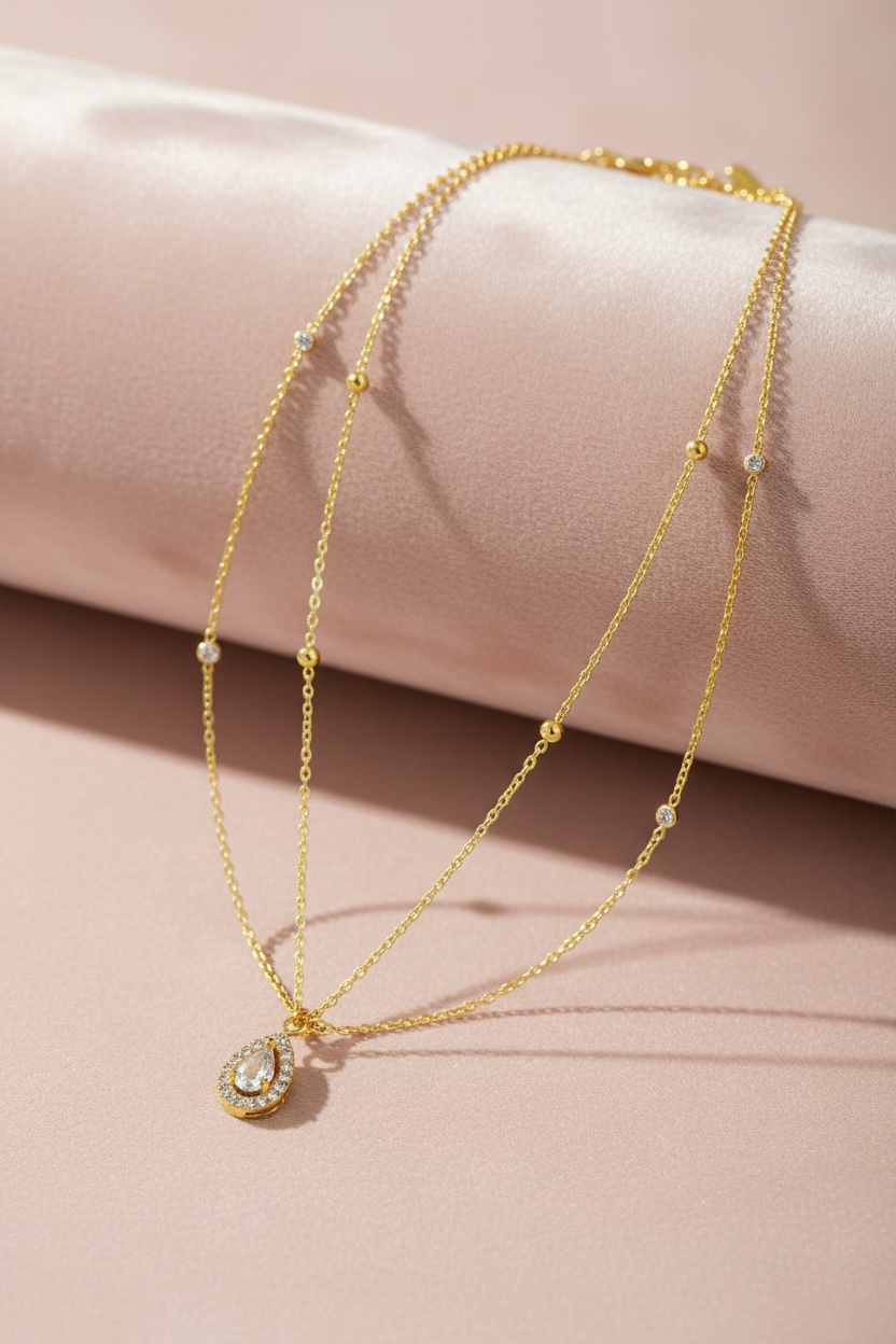 Collier double rang Amara