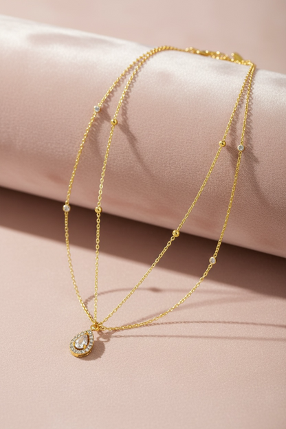 Collier double rang Amara