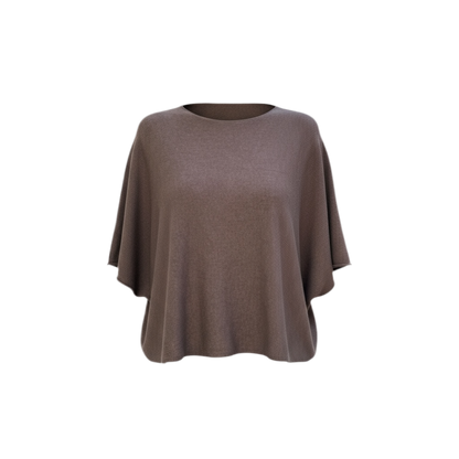 Maille basique loose et douce chocolat