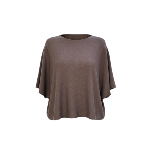 Maille basique loose et douce chocolat