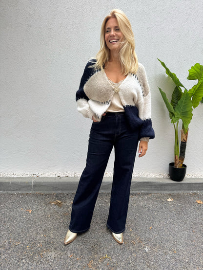 Jean brut femme – Coupe régulière – Taille haute stretch