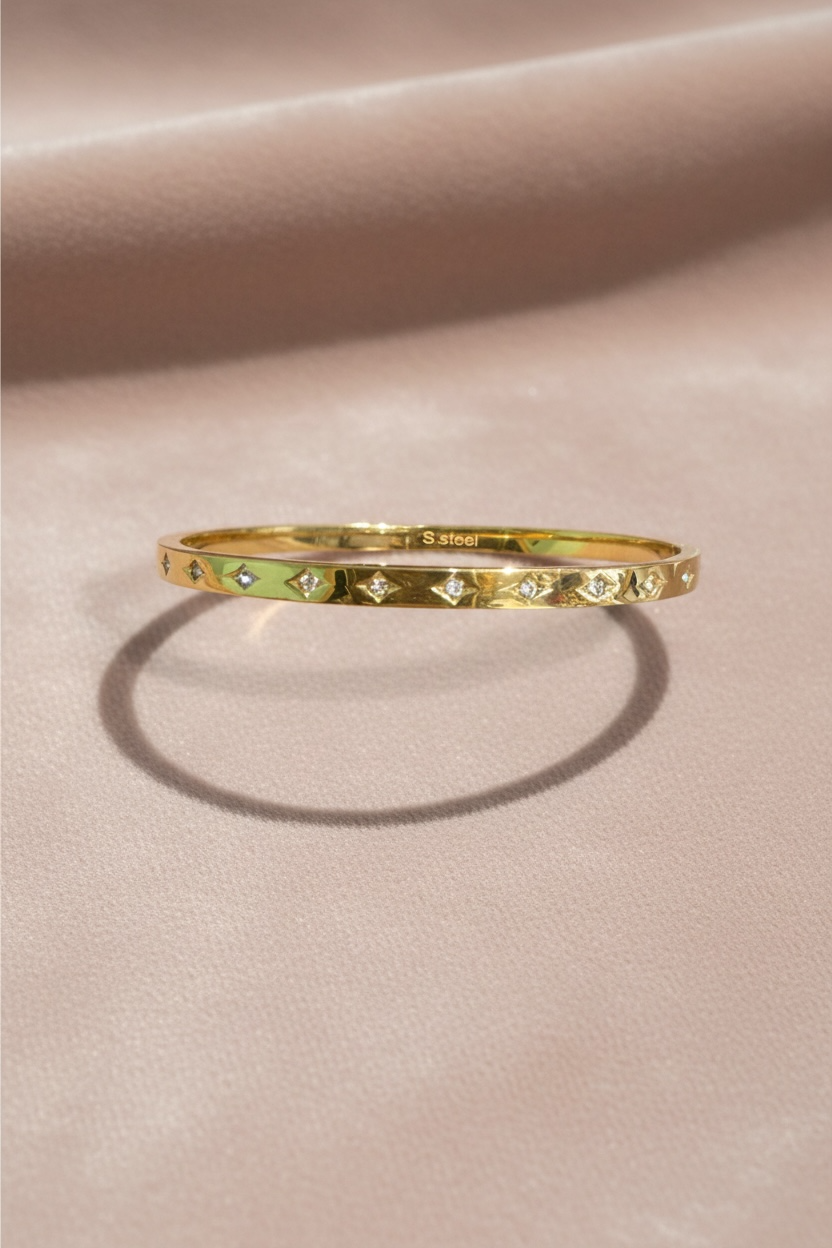 Jonc or éclat de strass