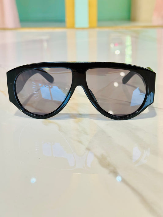 Lunette Isa noire verre noir