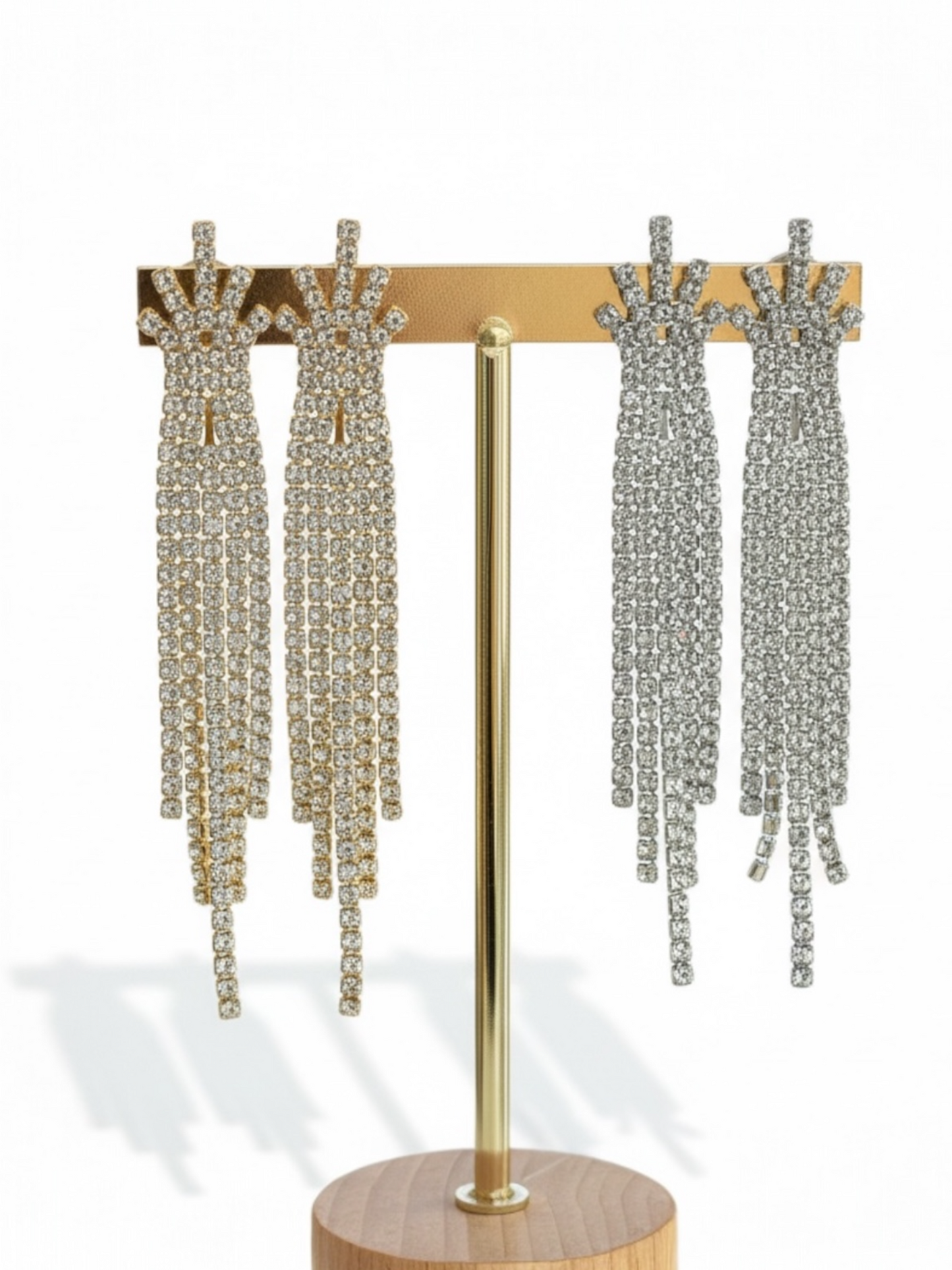 Boucle d’oreille cascade de strass modèle isabelle